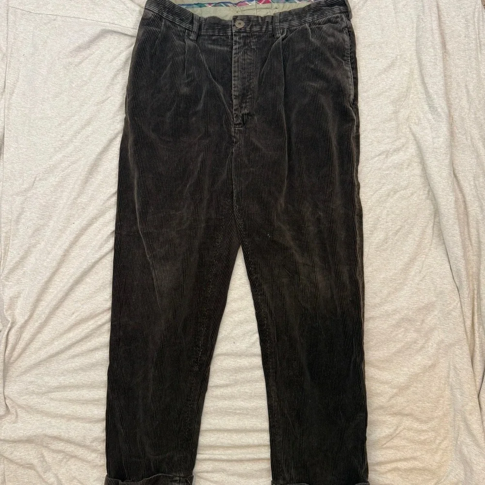Vintage VTG Polo Ralph Lauren Andrew Corduroy Pleated Pants‎ Mens 35x30